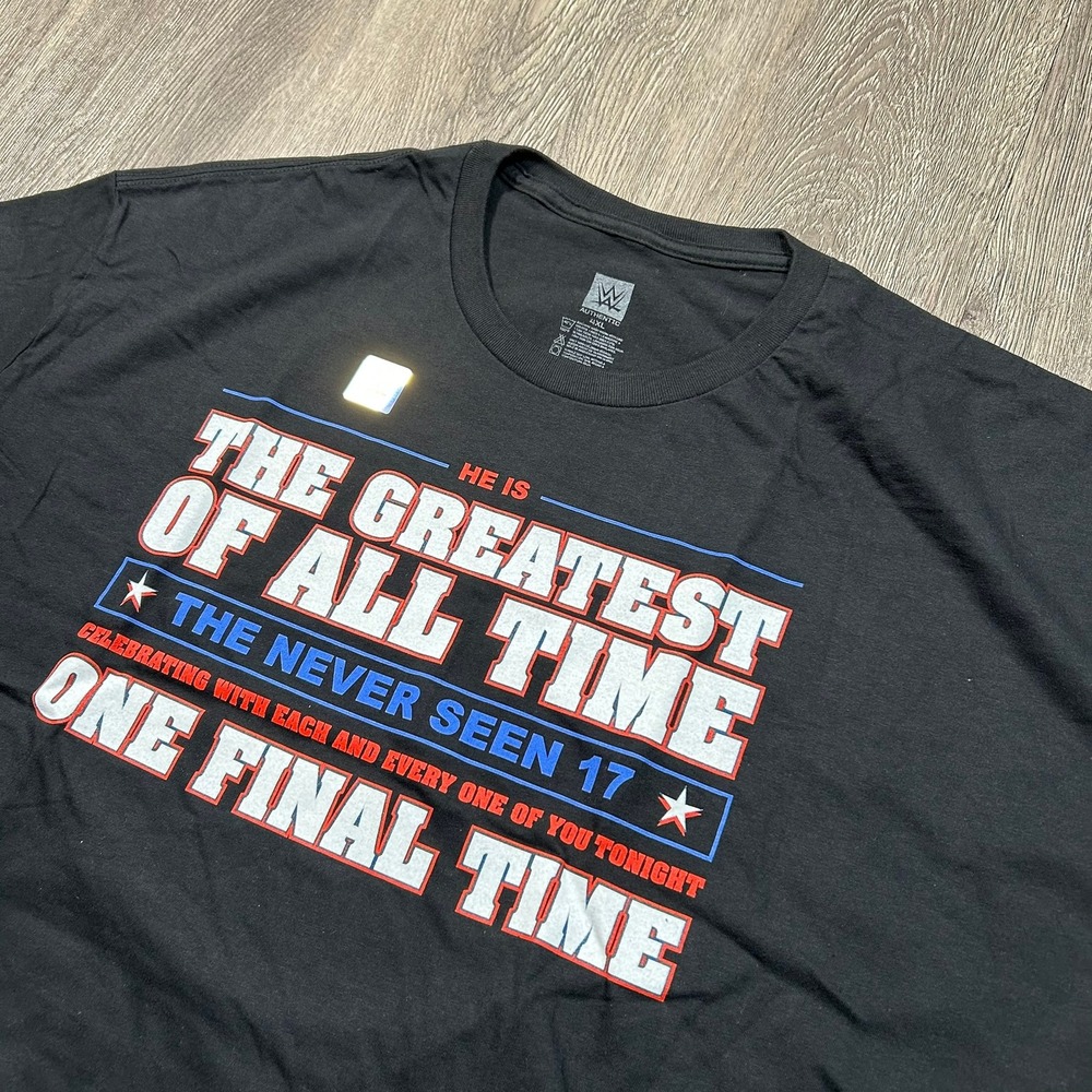 WWE John Cena T-Shirt 4XL Black Greatest Of All Time Farewell Tour Graphic New